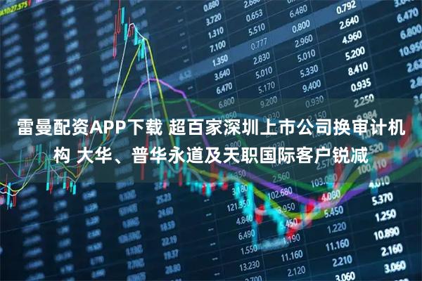 雷曼配资APP下载 超百家深圳上市公司换审计机构 大华、普华永道及天职国际客户锐减