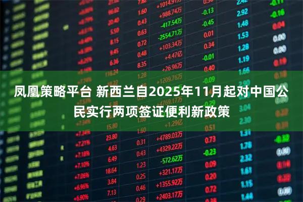 凤凰策略平台 新西兰自2025年11月起对中国公民实行两项签证便利新政策